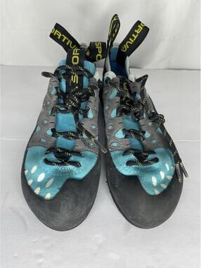 La Sportiva 10QTU Tarantulace W Leather Rock Climbing Shoes Lace Women's Sz 5.5